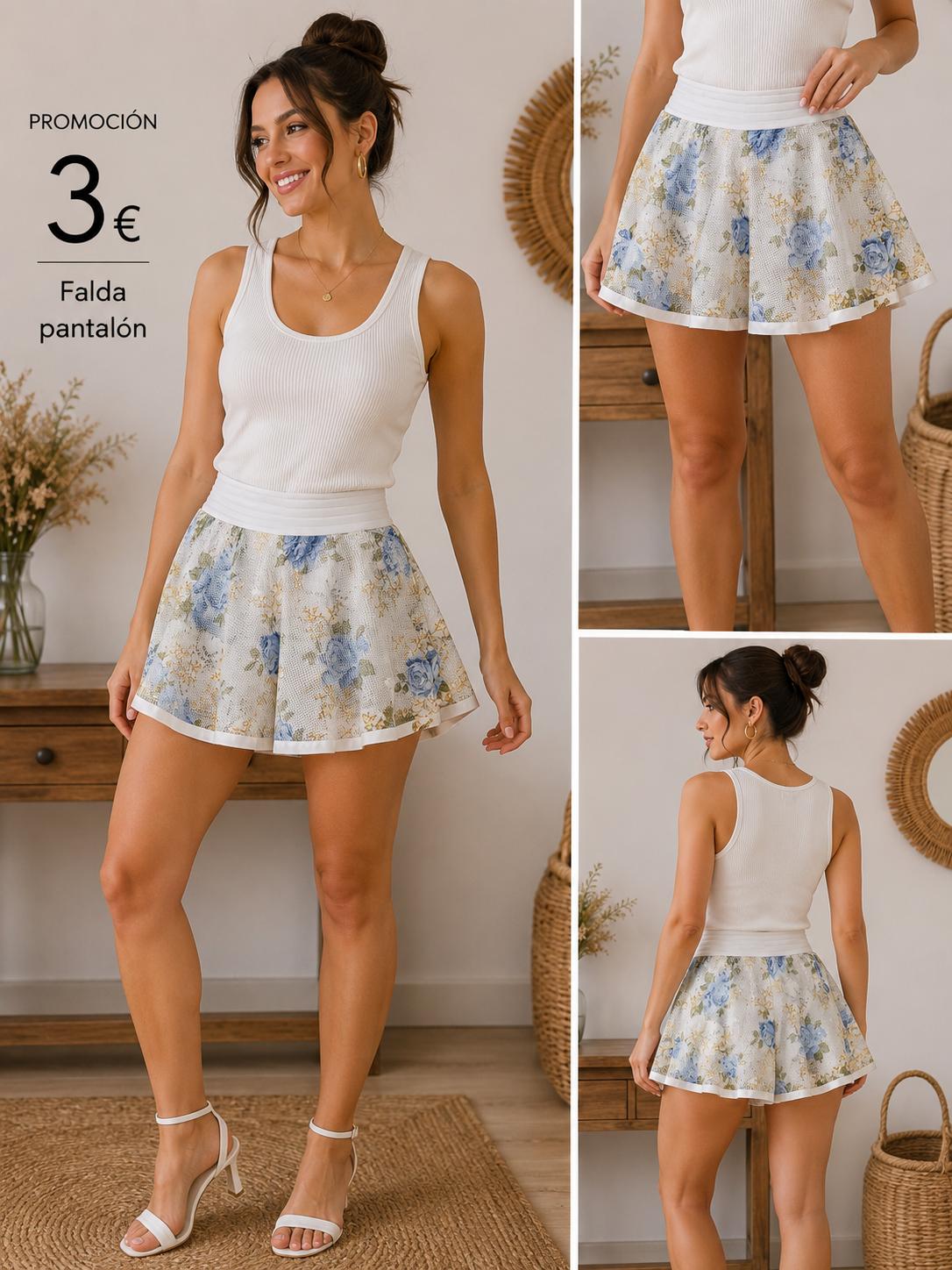 FALDA PANTALON blancas