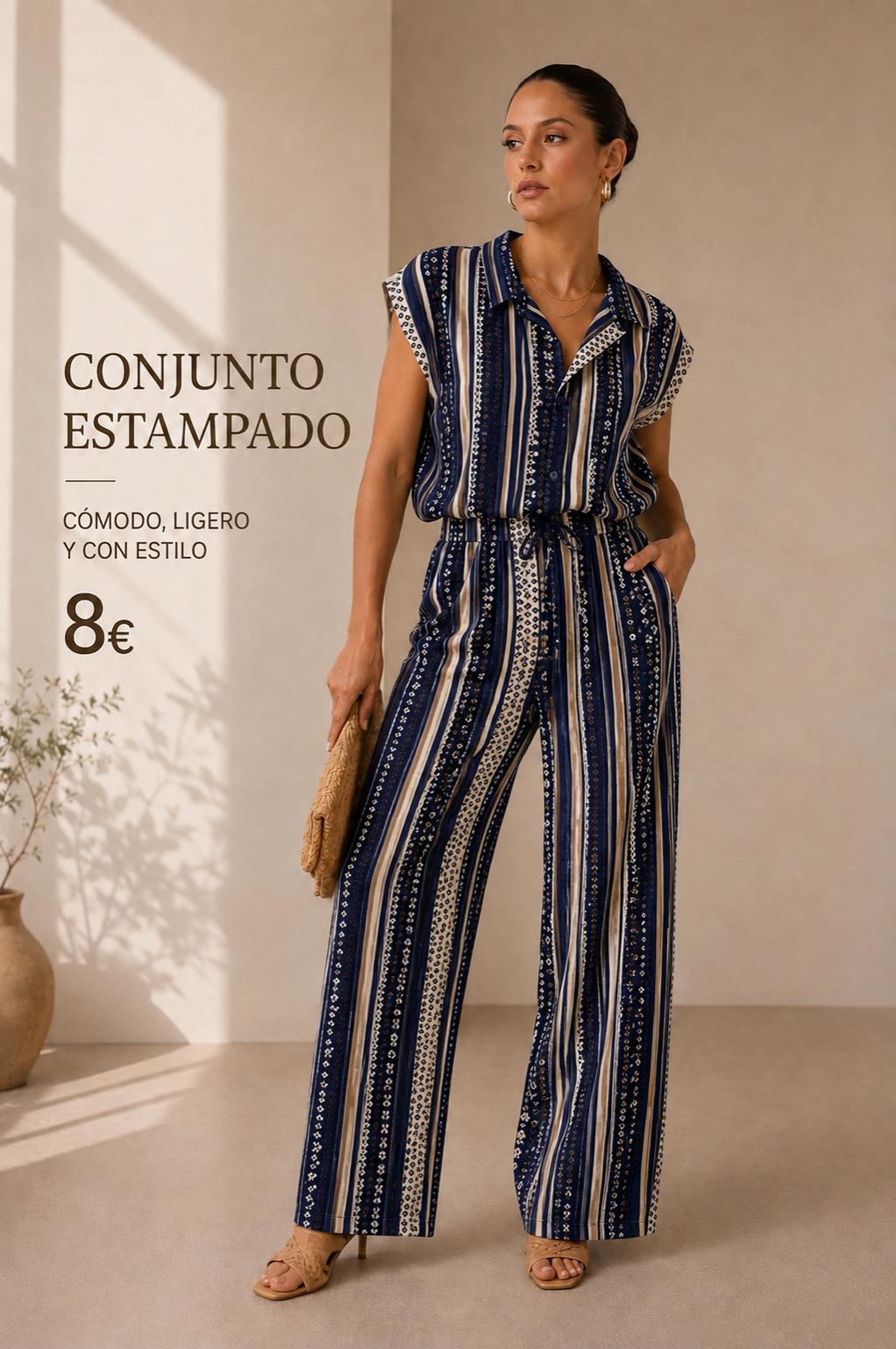 CONJUNTO CAMISA Y PANTALON AZUL