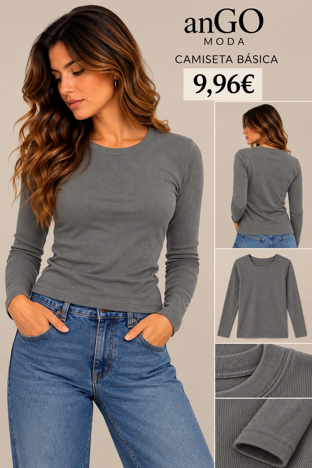 CAMISETA BASICA GRIS