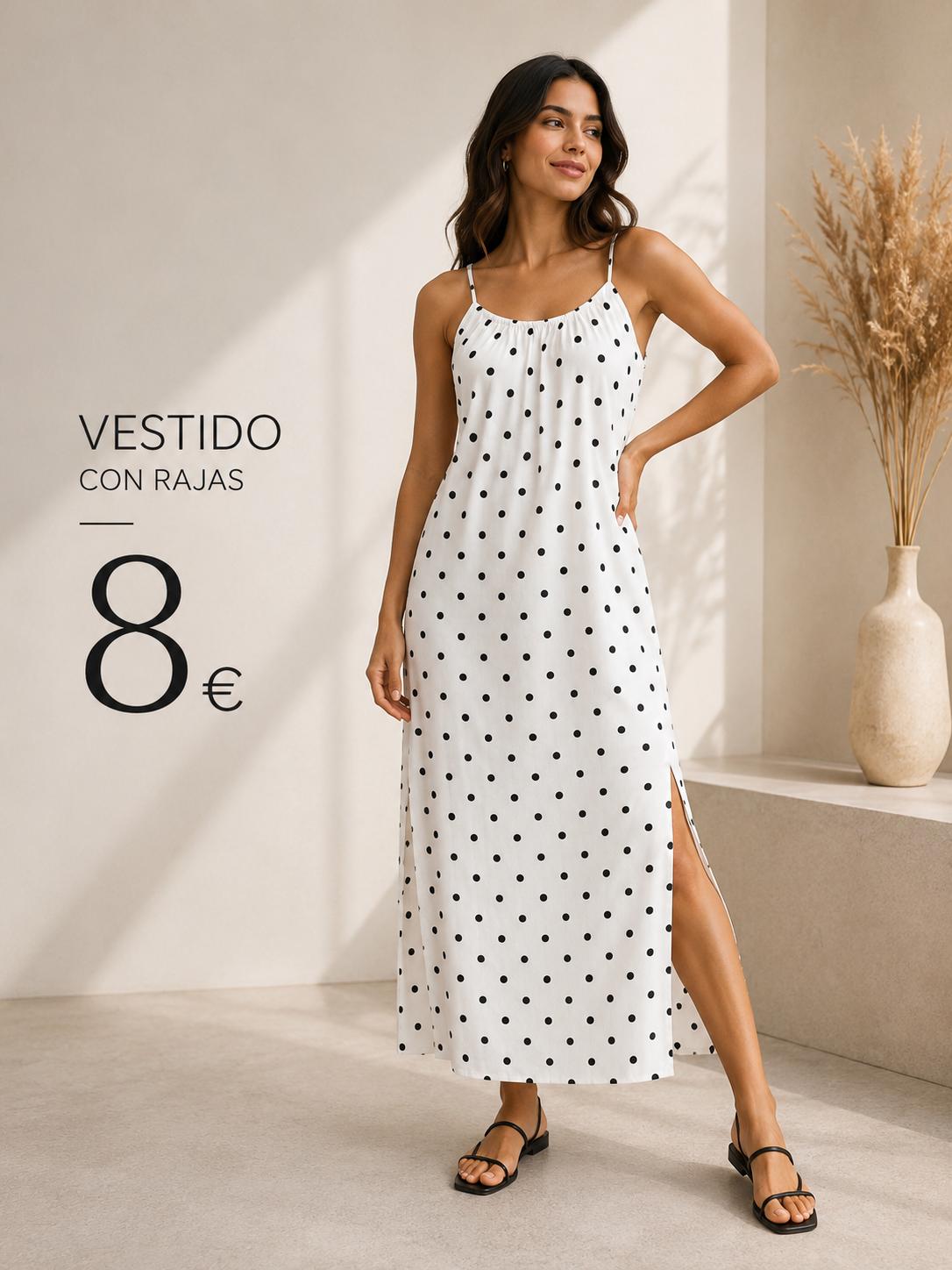 VESTIDO LUNARES BLANCO