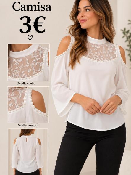 CAMISA ENCAJE BLANCA