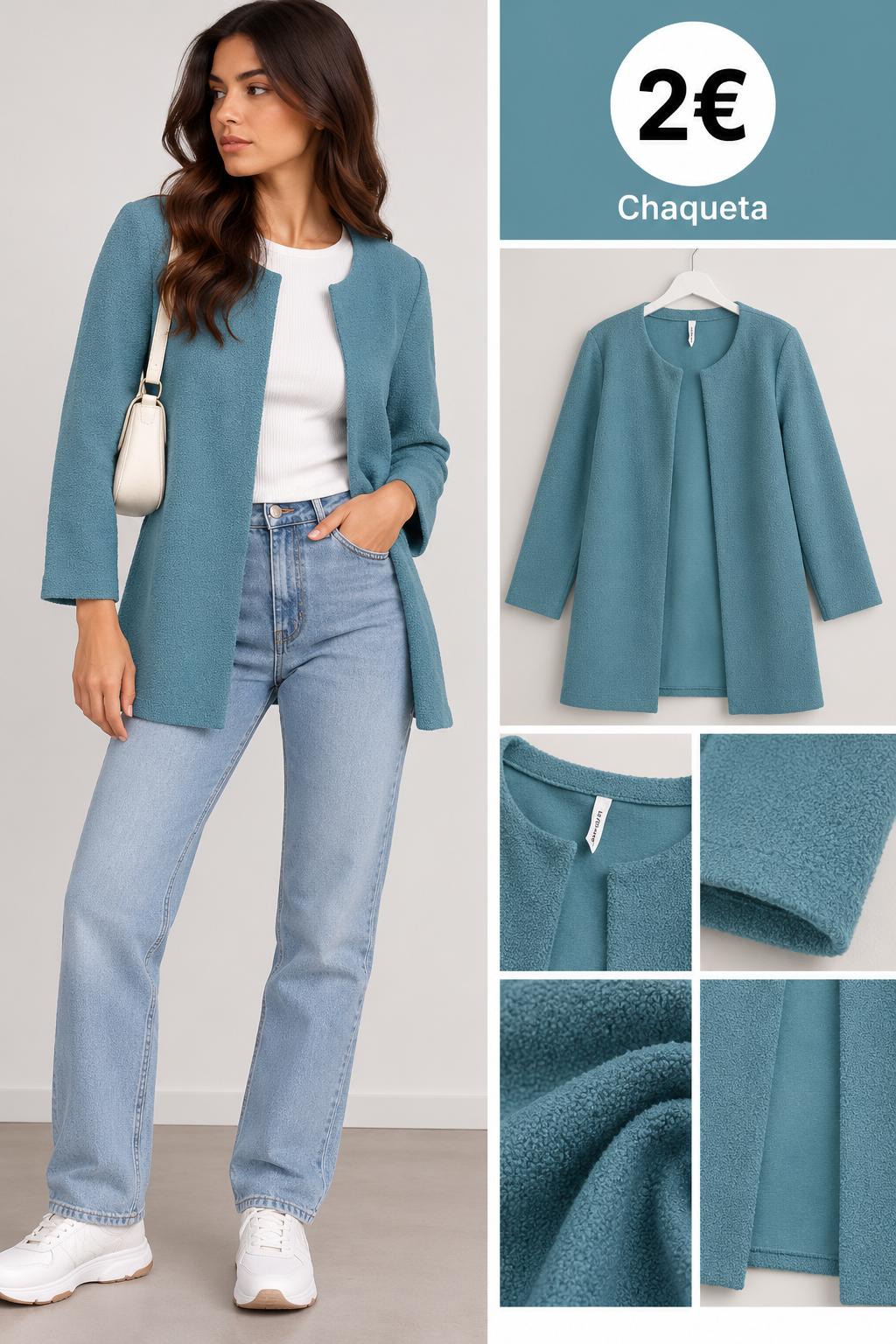 CHAQUETA TURQUESA