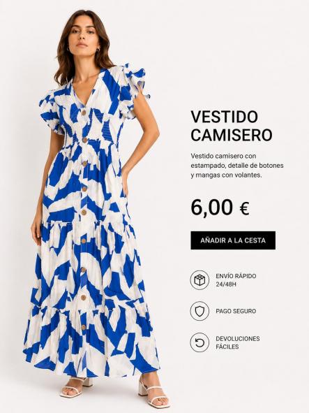 VESTIDO CAMISERO AZUL