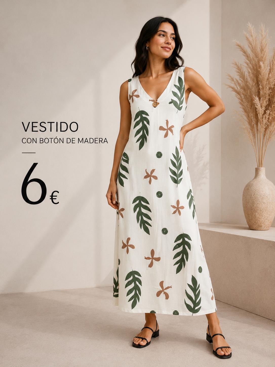 VESTIDO IPO LINO DECO VERDES