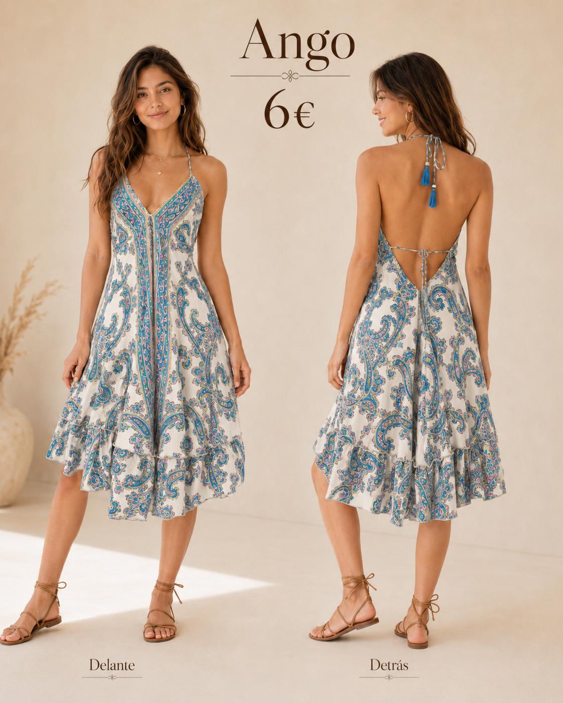 VESTIDO HINDU AZUL