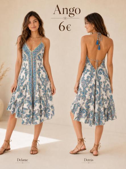 VESTIDO HINDU AZUL