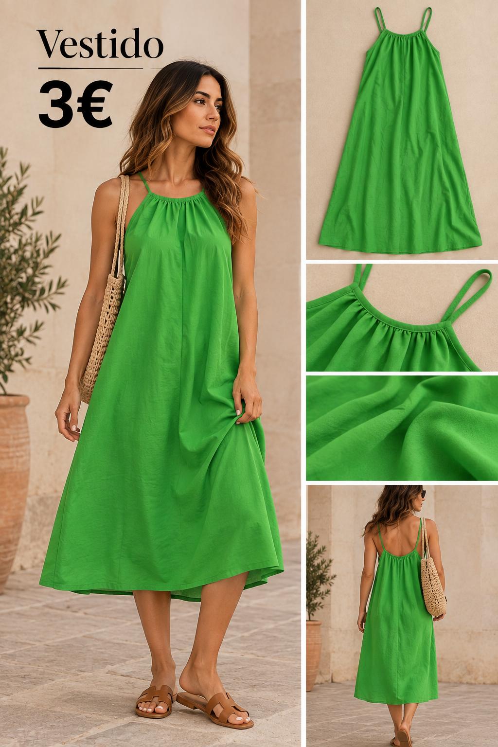 VESTIDO LINO VERDE