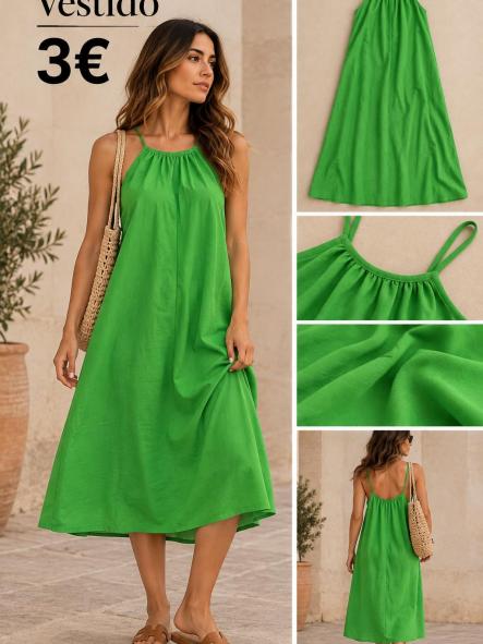 VESTIDO LINO VERDE