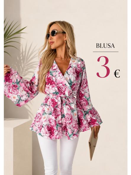 BLUSA FLORES ROSA [0]