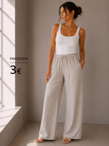 PANTALON BEIG FRUNCIDO RODILLAS [0]