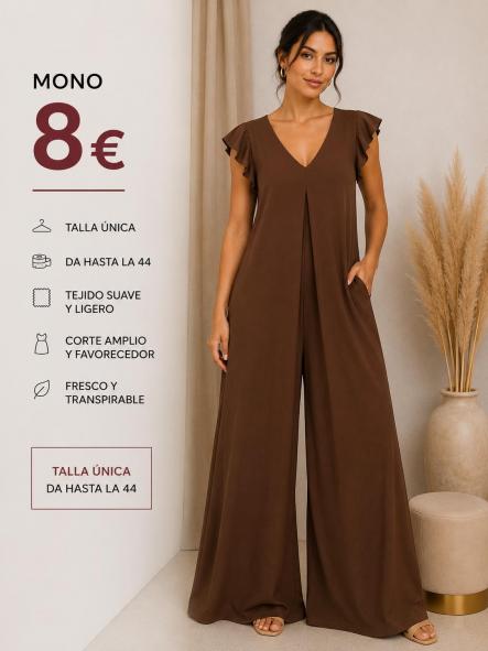 MONO EFECTO VESTIDO MARRON [0]