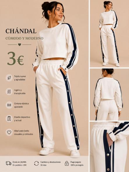 CONJUNTO  CHSNDAL BLANCO [0]