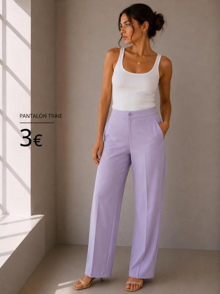 PANTALON TRAJE LILA