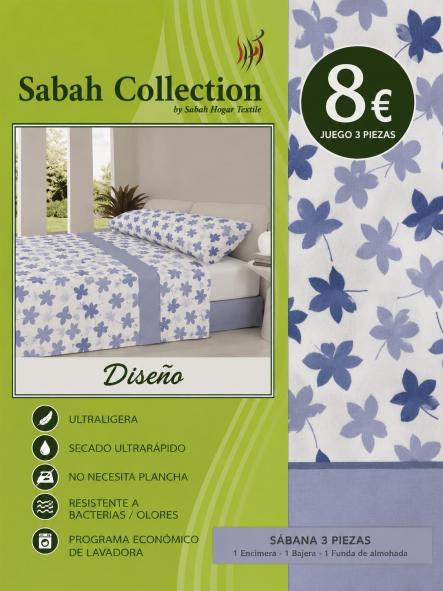 SABANA TRES PIEZAS  HOJITAS GRIS 90 [0]