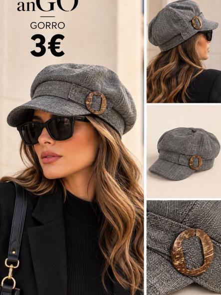 SOMBRERO MARRON Y DORADO
