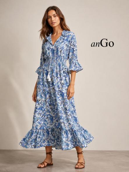 VESTIDO VICHY CIELO