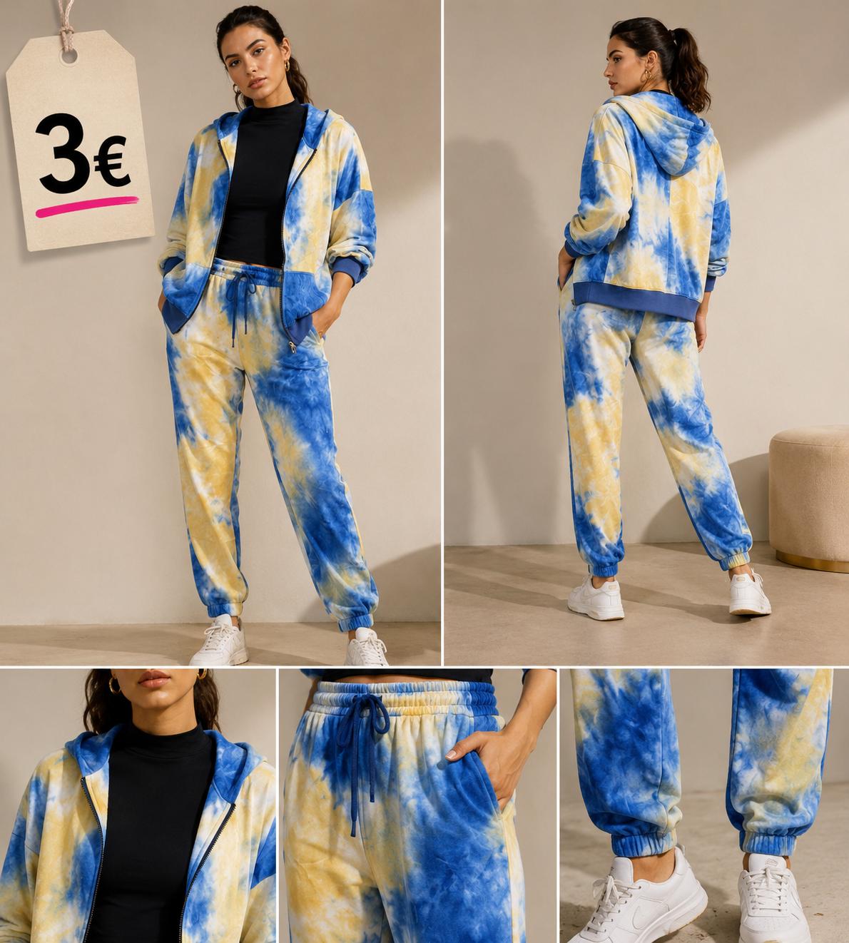 CHANDAL DIFUMINADO TONO AZUL