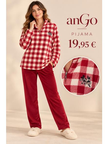 pijama cuadros calentito rojo [0]