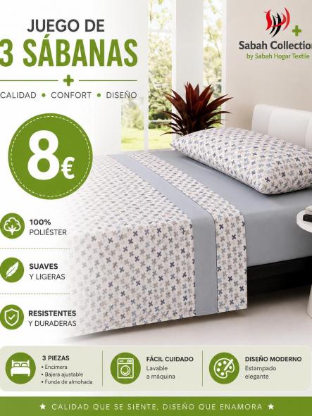 SABANA TRES PIEZAS HOJITAS GRISES 150