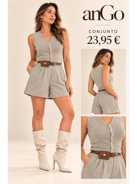 CONJUNTO CINTURON BEIG