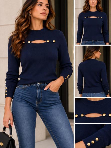 JERSEY cuello CAJA AZUL [0]