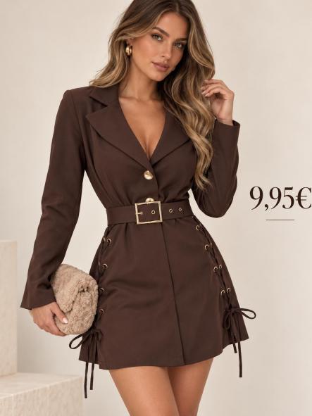 VESTIDO NUEVA TEMPORADA MARRON (PREVENTA) [0]