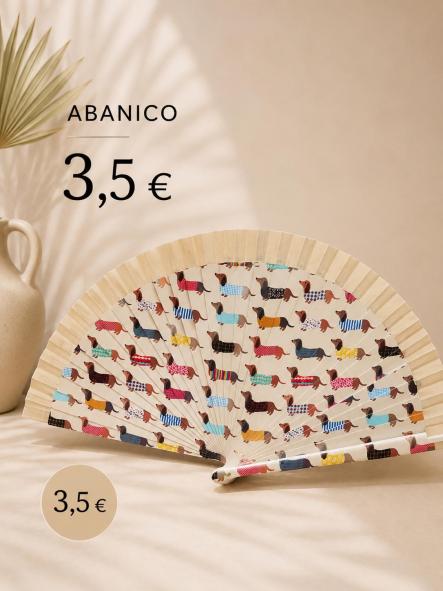 ABANICO PERRITOS CLARO