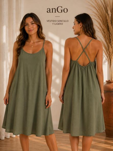VESTIDO BASICO VERDE