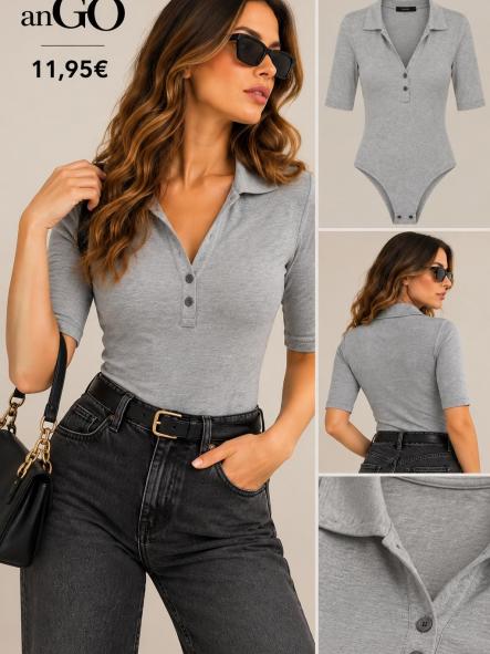 BODY TIPO POLO GRIS [0]