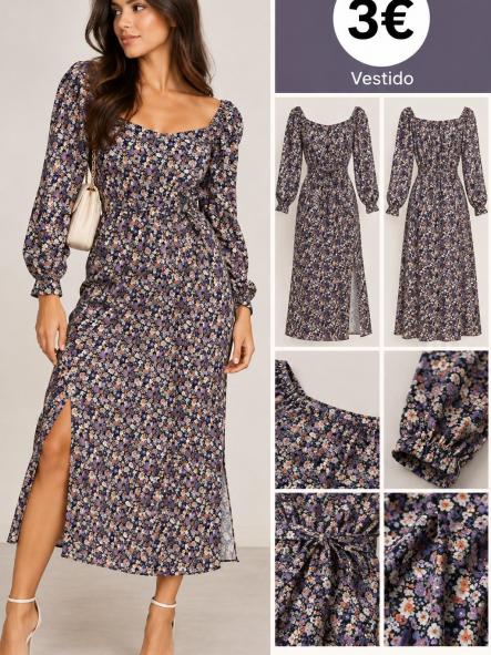 VESTIDO FLORES  [0]