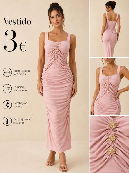 VESTIDO ROSA AJUSTADO [0]