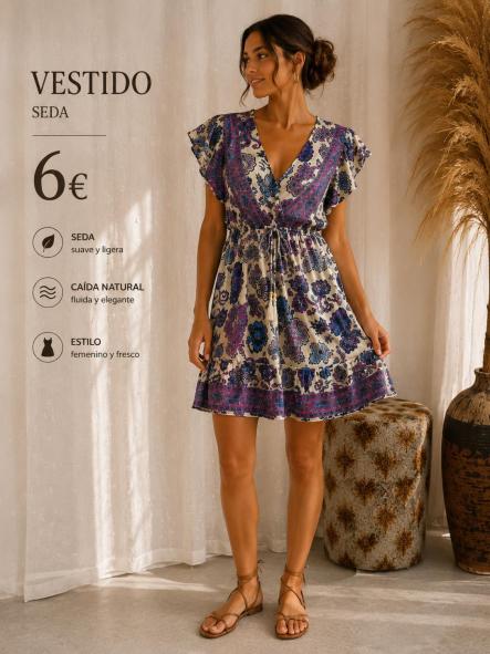 VESTIDO SEDA BOHO MANGAS [0]