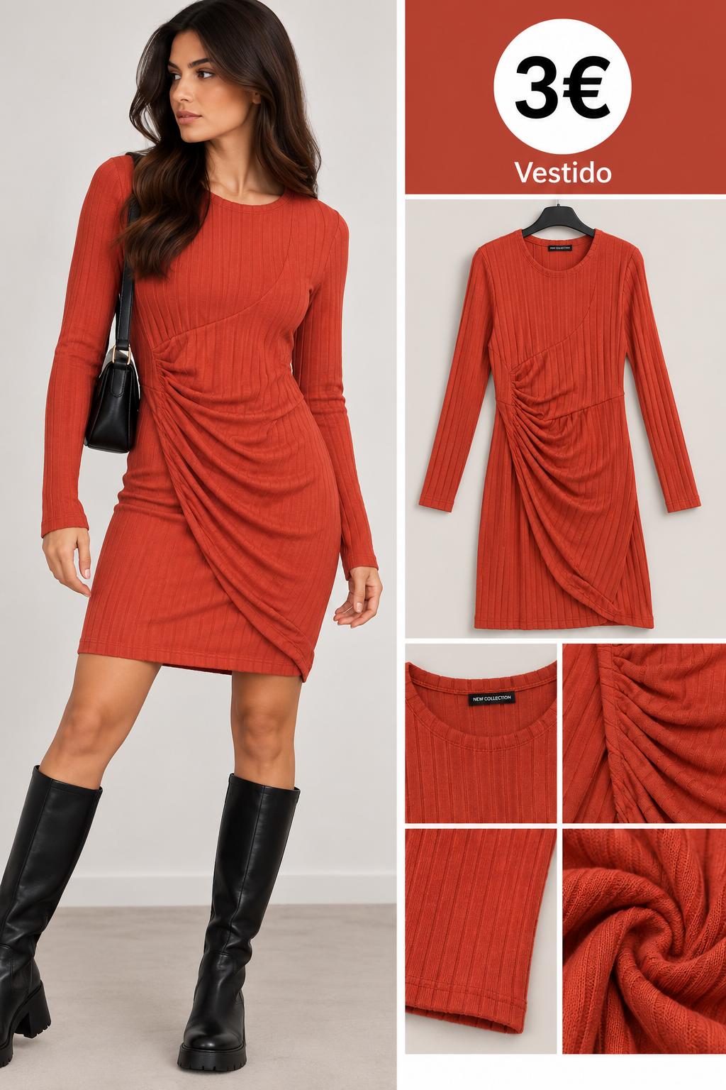 VESTIDO canale teja