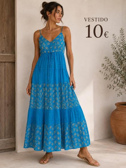 VESTIDO  ORO AZUL YASMIN [0]
