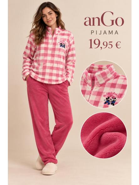 pijama cuadros calentito rosa [0]
