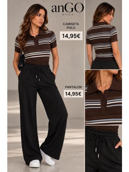 CAMISETA POLO MARRON [1]