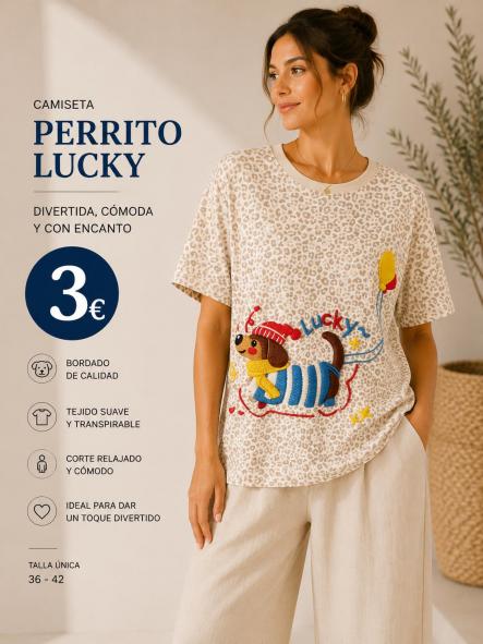 camiseta PERRITO BEIG