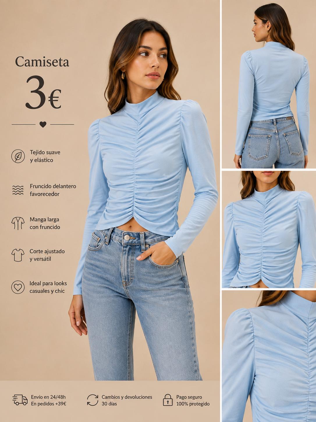 CAMISETA AZUL