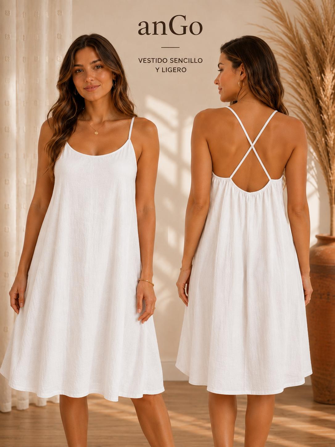 VESTIDO BASICO BLANCO