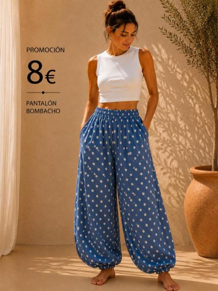PANTALON   BOMBACHO azul BEBE [0]