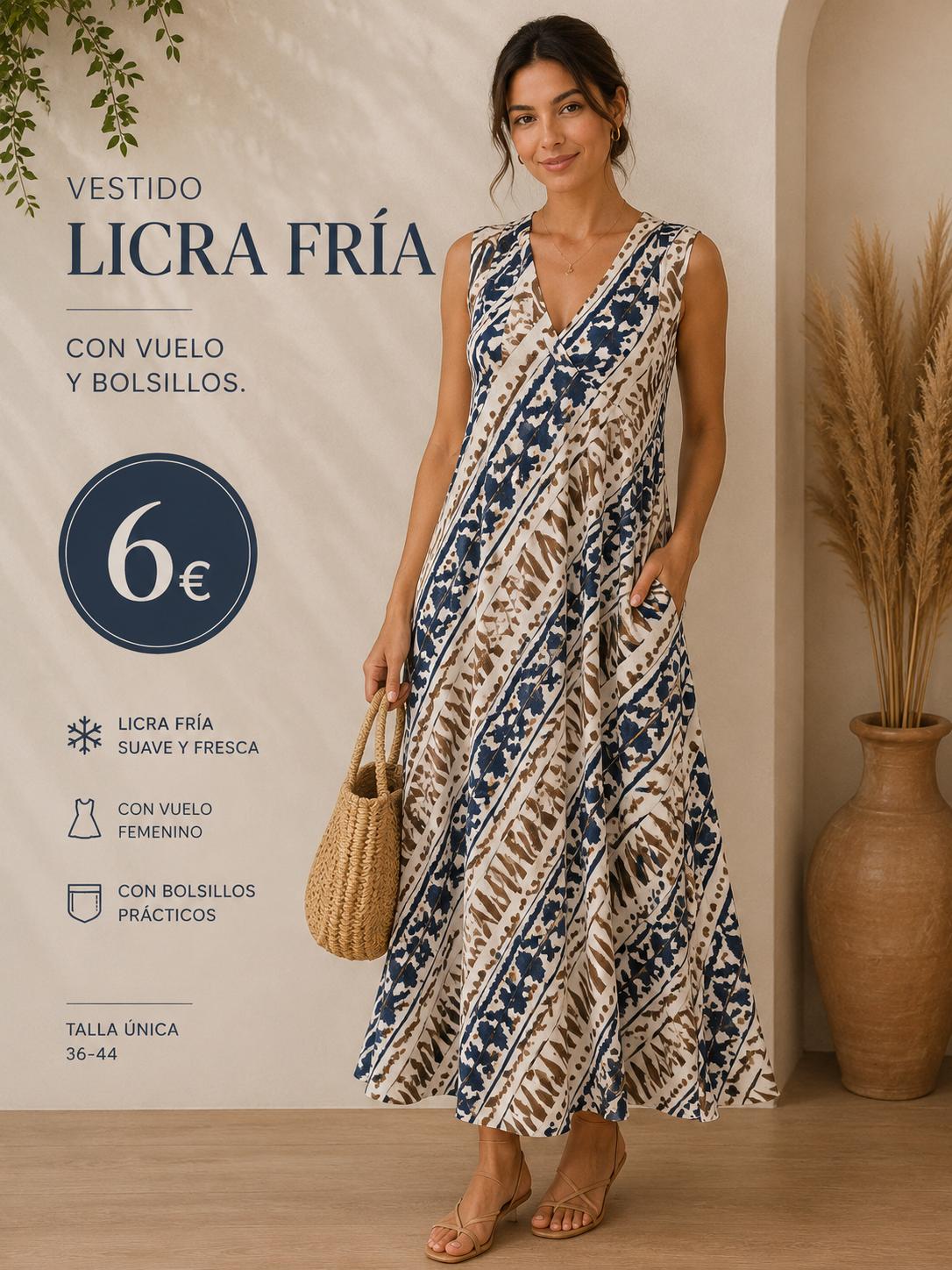 VESTIDO LICGRA FRIA AZUL