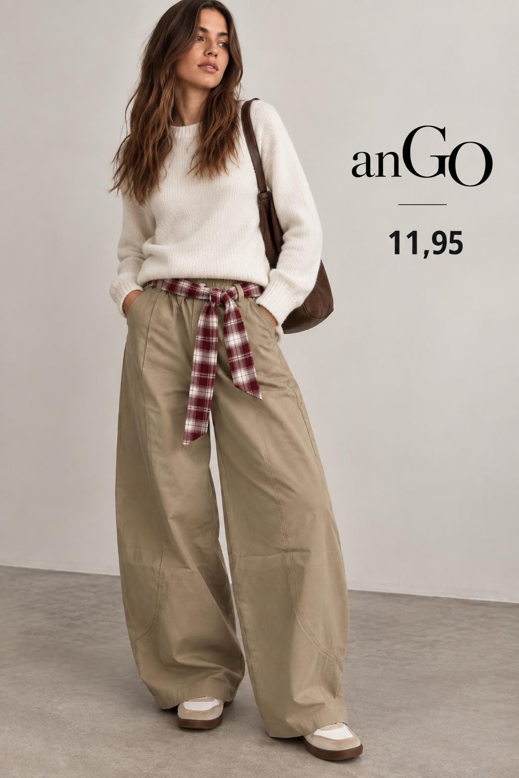 PANTALON BALLONG CAMEL LAZOS