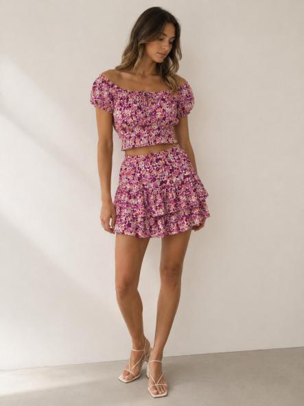 CONJUNTO  FALDA ROSA [0]