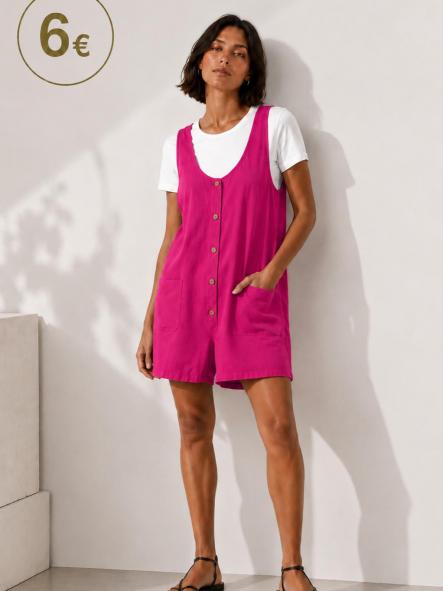 MONO CORTO CAMISETA FUCSIA