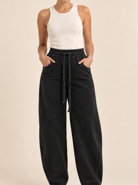 PANTALÓN BALLONG ELÁSTICO NEGRO [0]