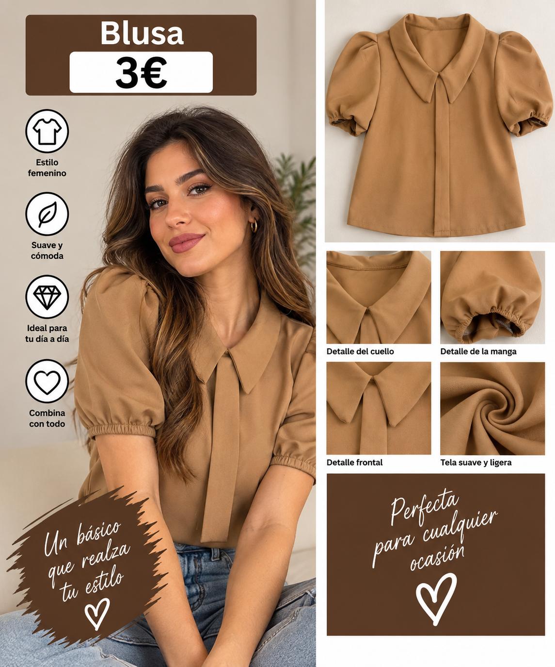 BLUSA MARRON