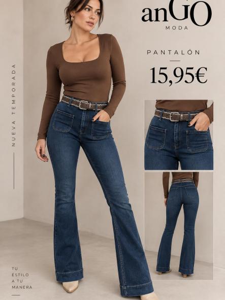 PANTALON VAQUERO CAMPANA OSCURO [0]