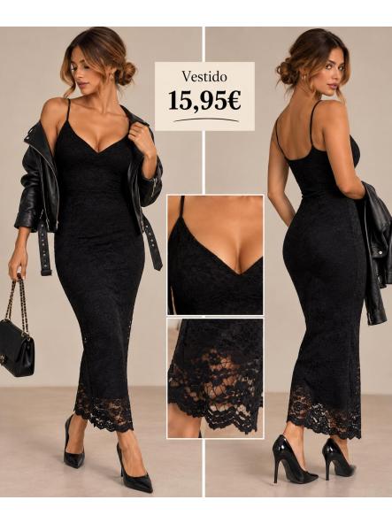 VESTIDO ENCAJE NEGRO [0]