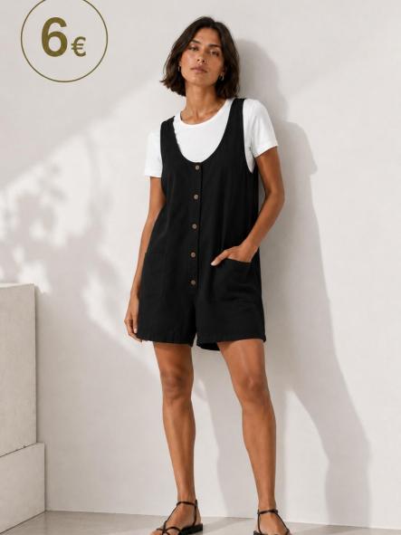 MONO CORTO CAMISETA   NEGRO [0]
