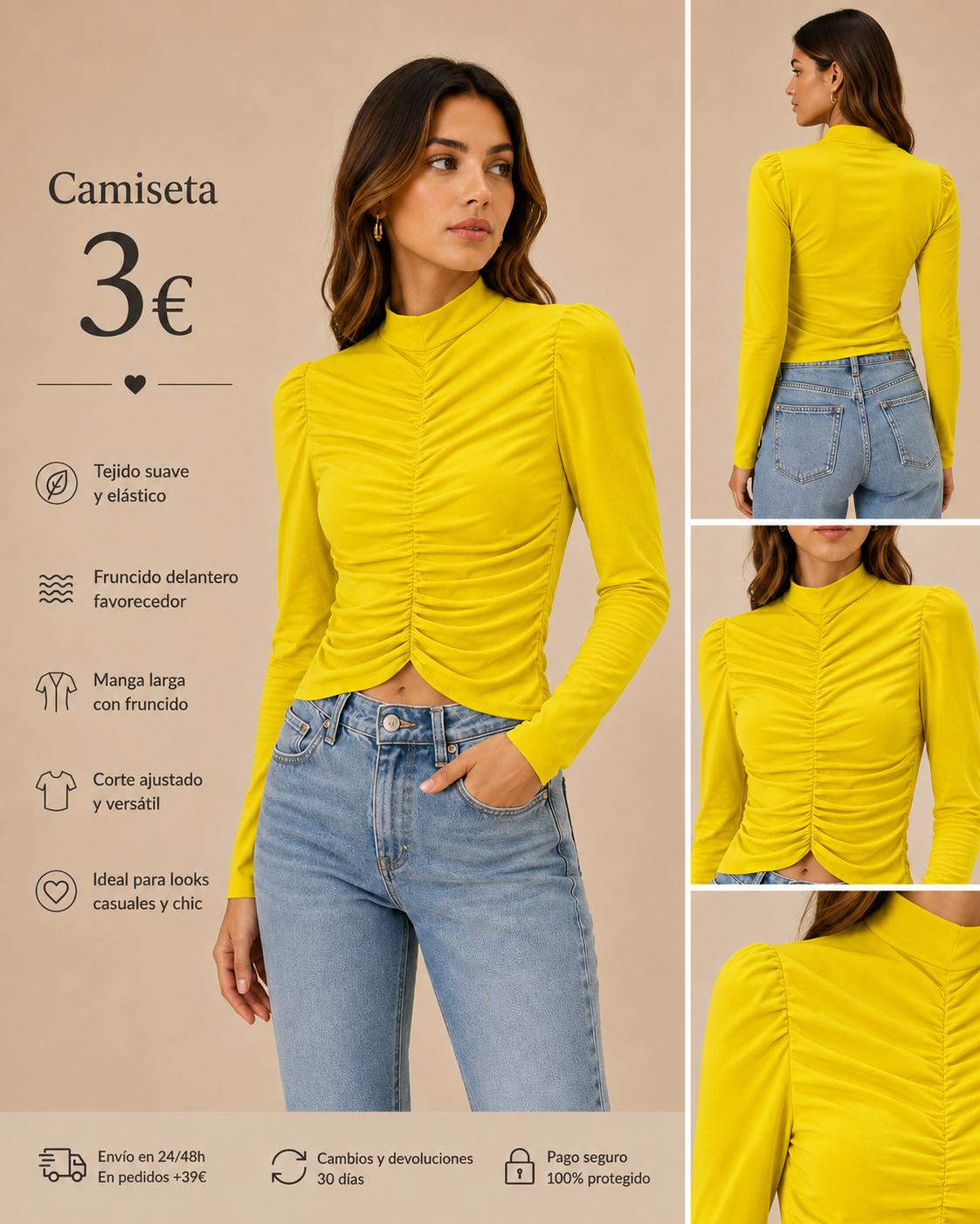 CAMISETA AMARILLA